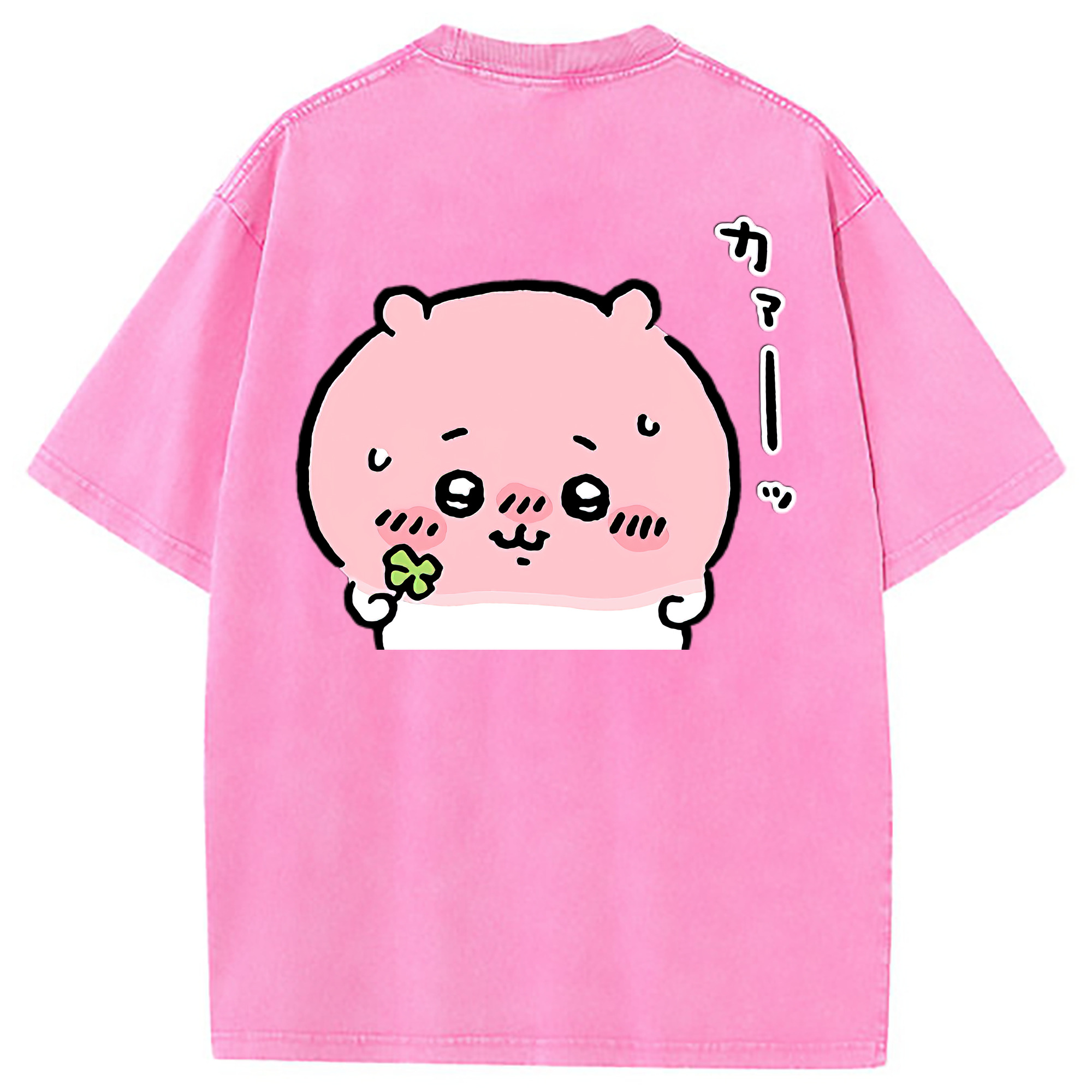 （画像用） ちいかわ ちいかわ Chii-kawa chiikawa 綿100% ヴィンテージ風 半袖Tシャツ（背面プリント）